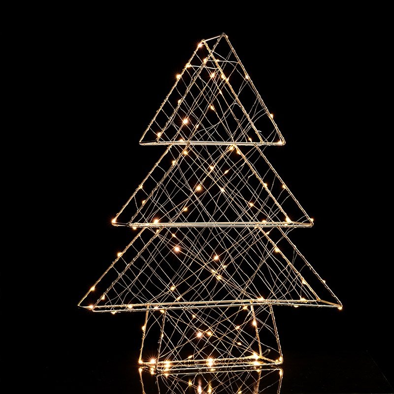 Διακοσμητικό LED 3D metal tree