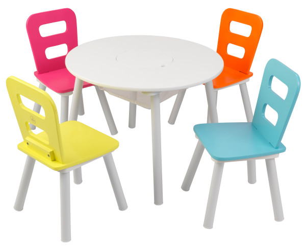 Τραπεζαρία KidKraft Round Storage Table 4 Chair Set