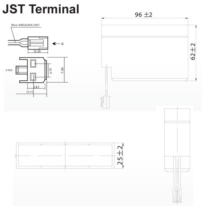 Μπαταρίες μολύβδου Ultracell 12V 0.8Ah JST φωτογραφία