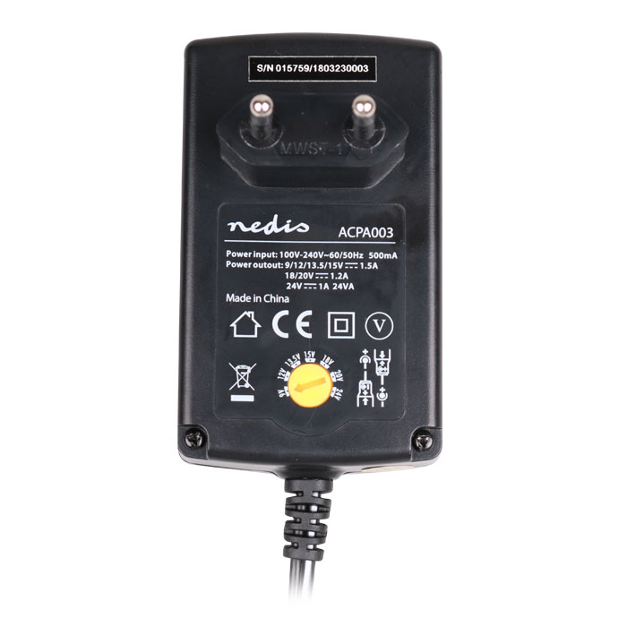 Universal τροφοδοτικό 24W Nedis ACPA003 με έξοδο 9-24V φωτογραφία