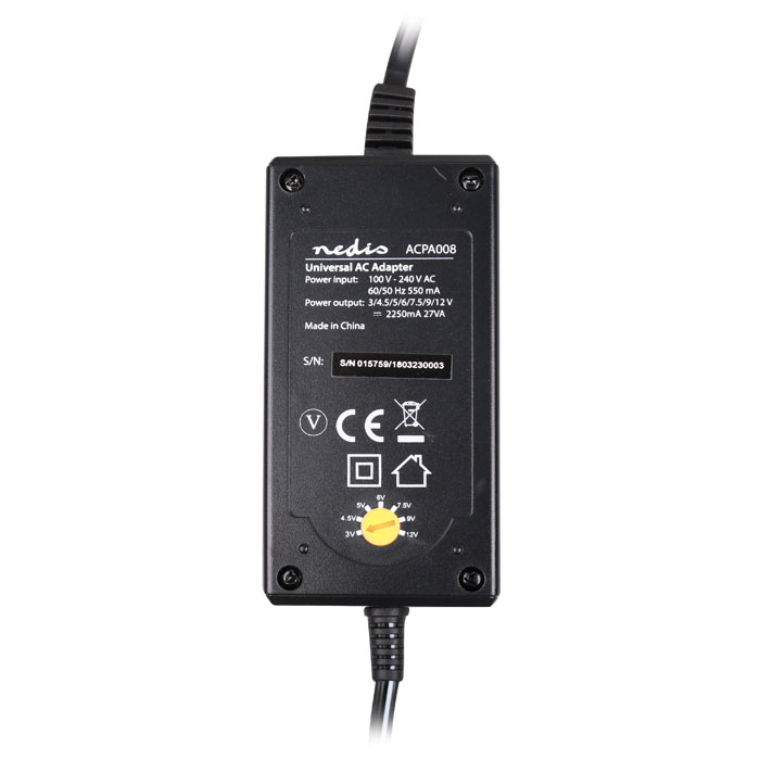 Universal τροφοδοτικό 27W Nedis ACPA008 με έξοδο 3-12V φωτογραφία