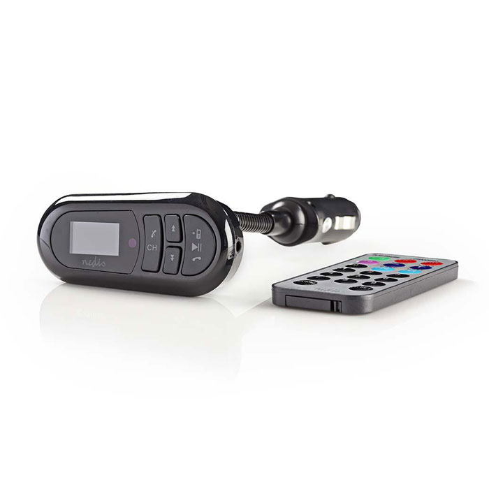 Αναμεταδότης FM αυτοκινήτου Nedis CATR100BK με bluetooth μικρόφωνο φωτογραφία