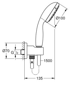 Σετ ντουζ Grohe Tempesta 100 II φωτογραφία