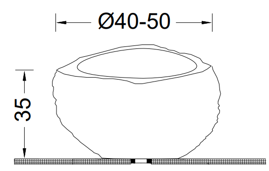 Νιπτήρας πέτρινος Bucket Fossil φωτογραφία