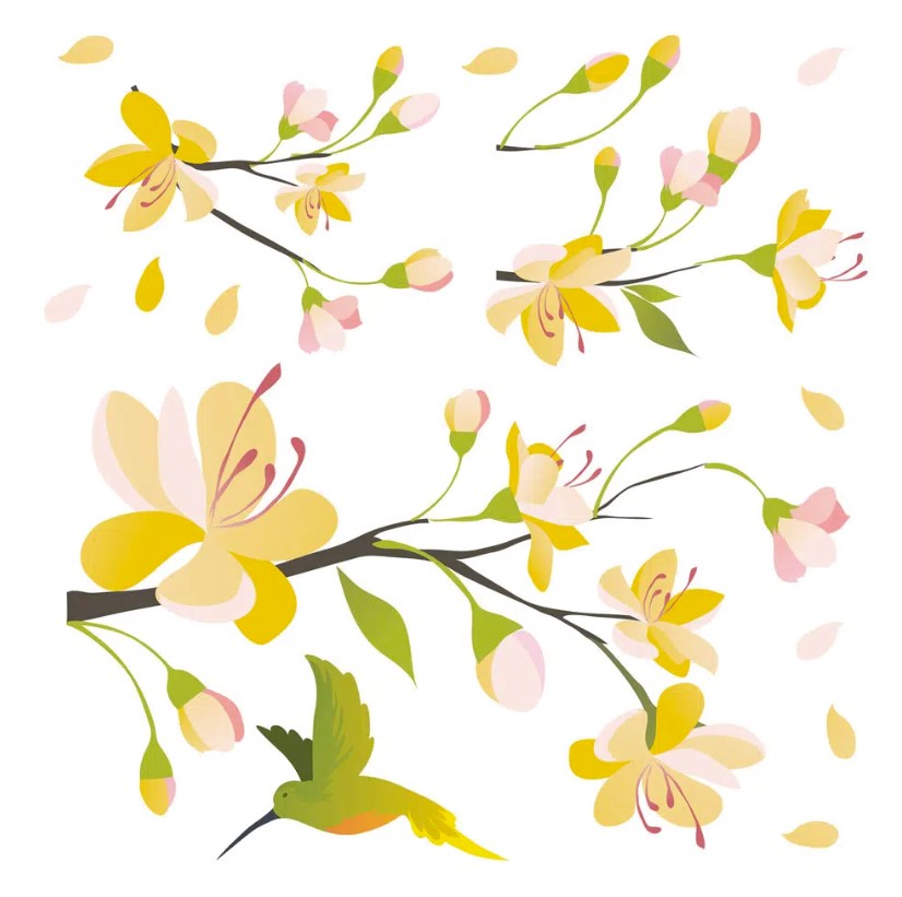 Διακοσμητικά αυτοκόλλητα Yellow Branch M φωτογραφία