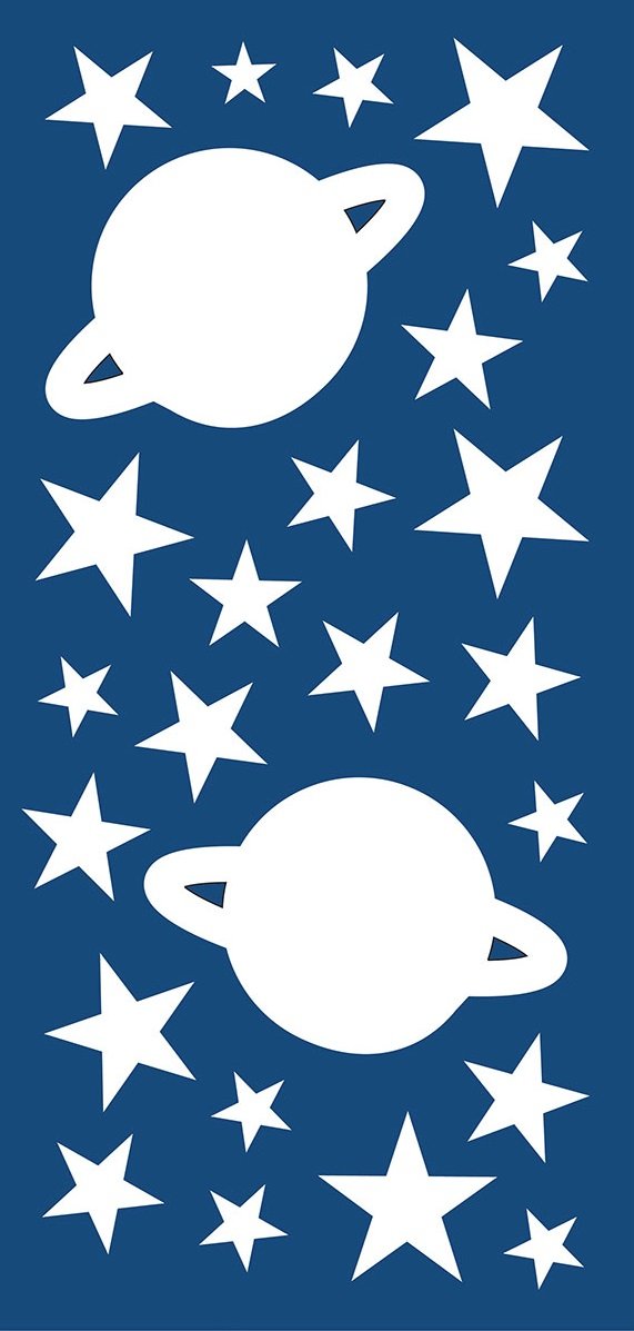 Διακοσμητικά αυτοκόλλητα τοίχου Rocket Stars φωσφορίζοντα S φωτογραφία