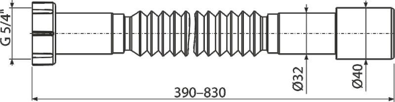 Σιφόνι σπιράλ Alca Plast με πλαστικό ρακόρ 5/4”x32/40 φωτογραφία