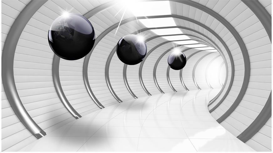 Αυτοκόλλητη φωτοταπετσαρία - Futuristic Tunnel II φωτογραφία