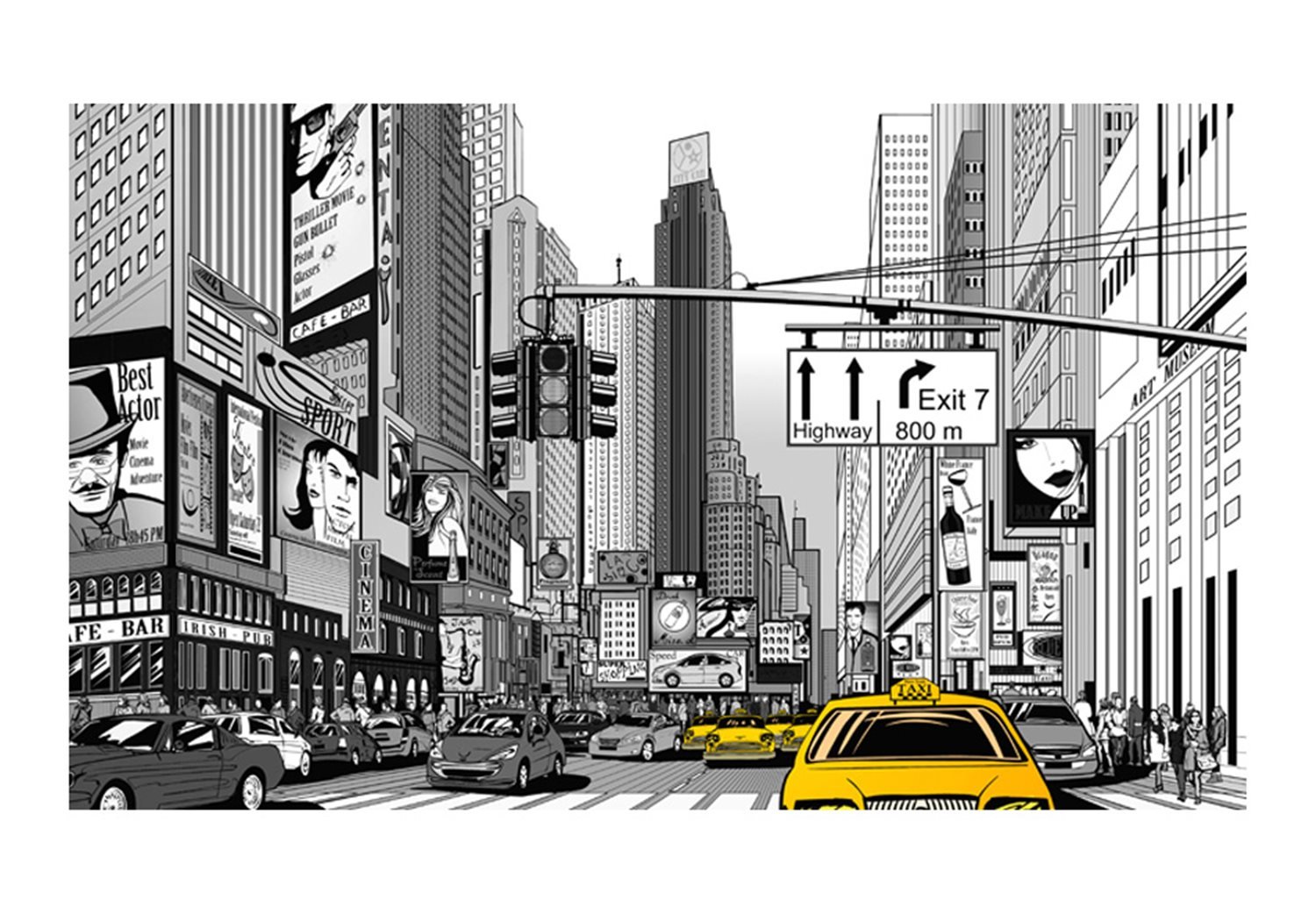 Φωτοταπετσαρία - Yellow cabs in NYC 450x270 φωτογραφία