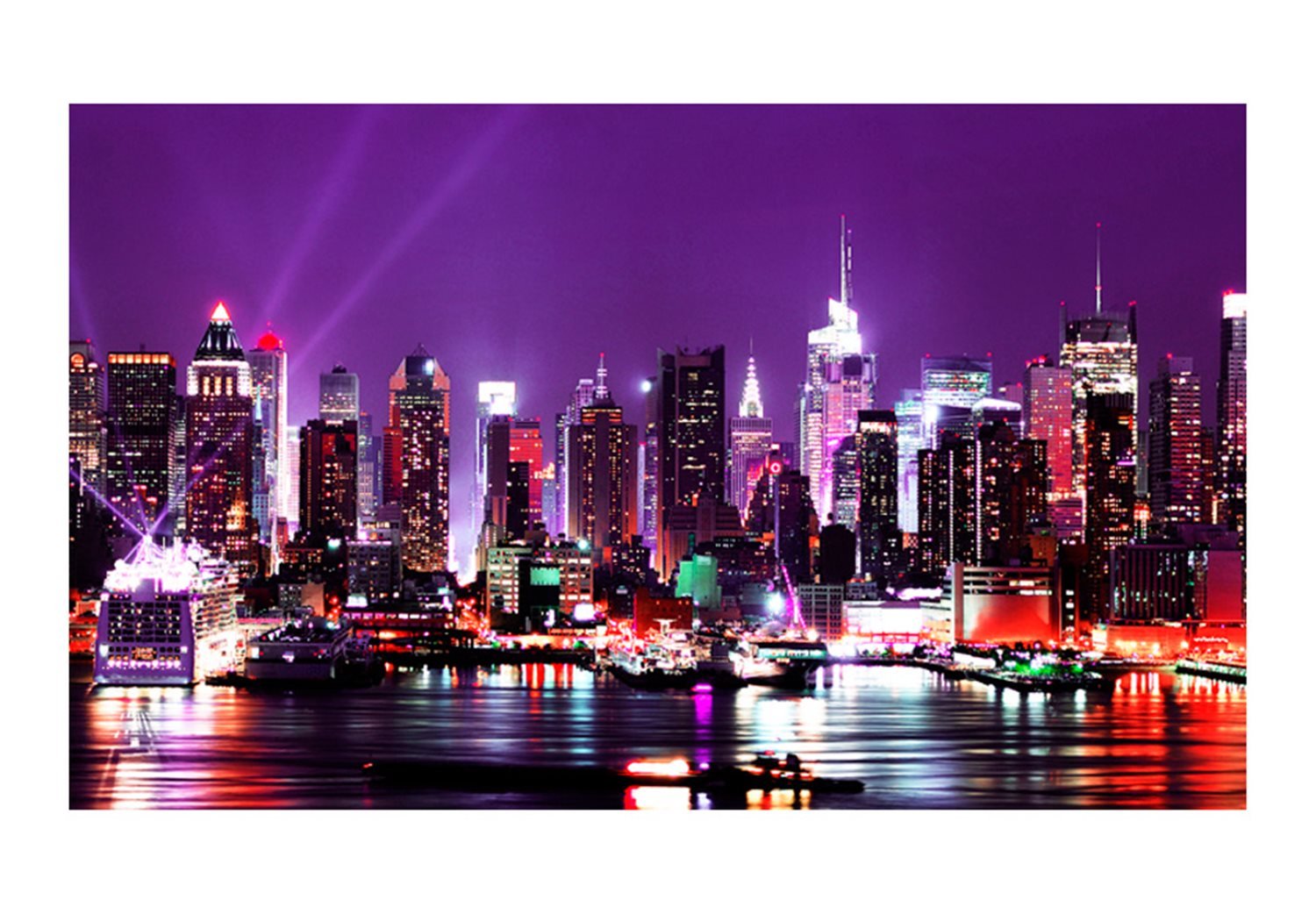 Φωτοταπετσαρία - Rainbow city lights - New York 450x270 φωτογραφία