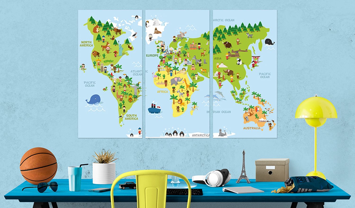 Πίνακας - Children's World 120x80 φωτογραφία