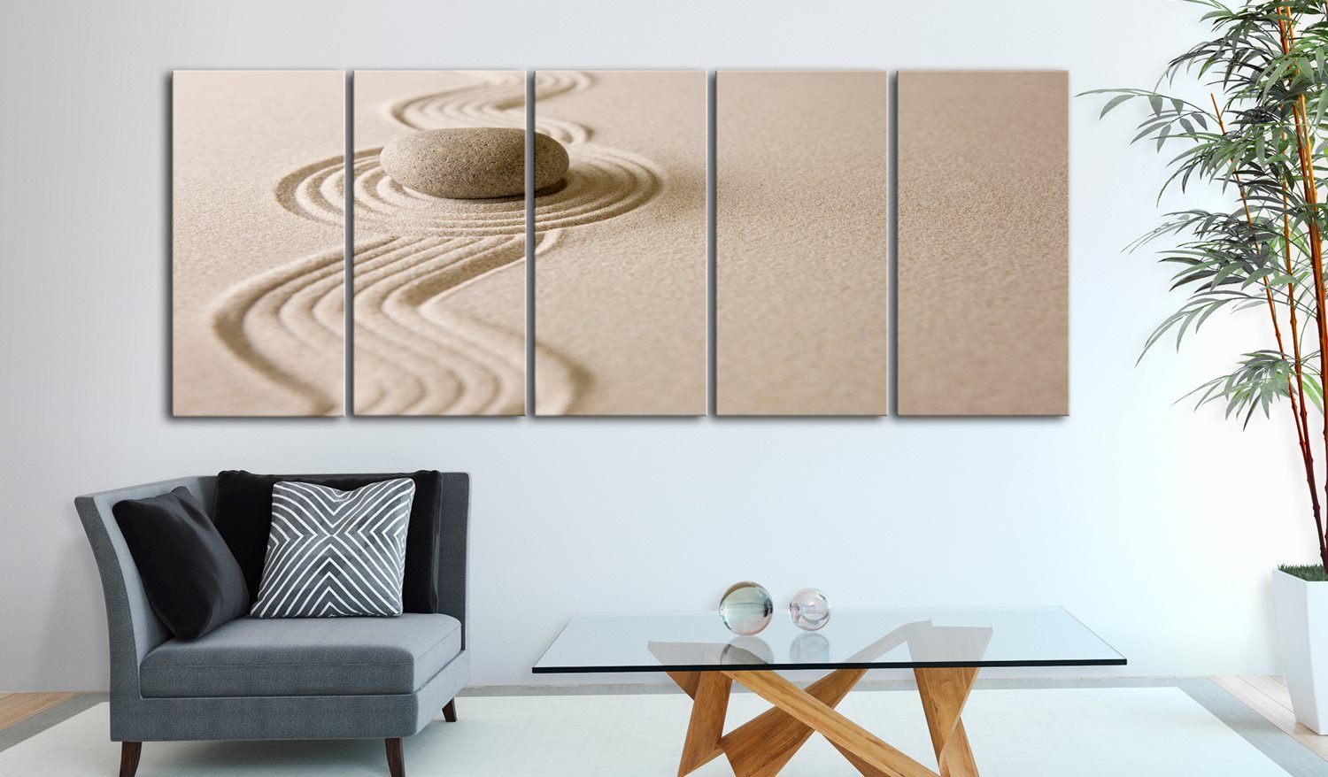 Πίνακας - Zen: Sand and Stone 225x90 φωτογραφία