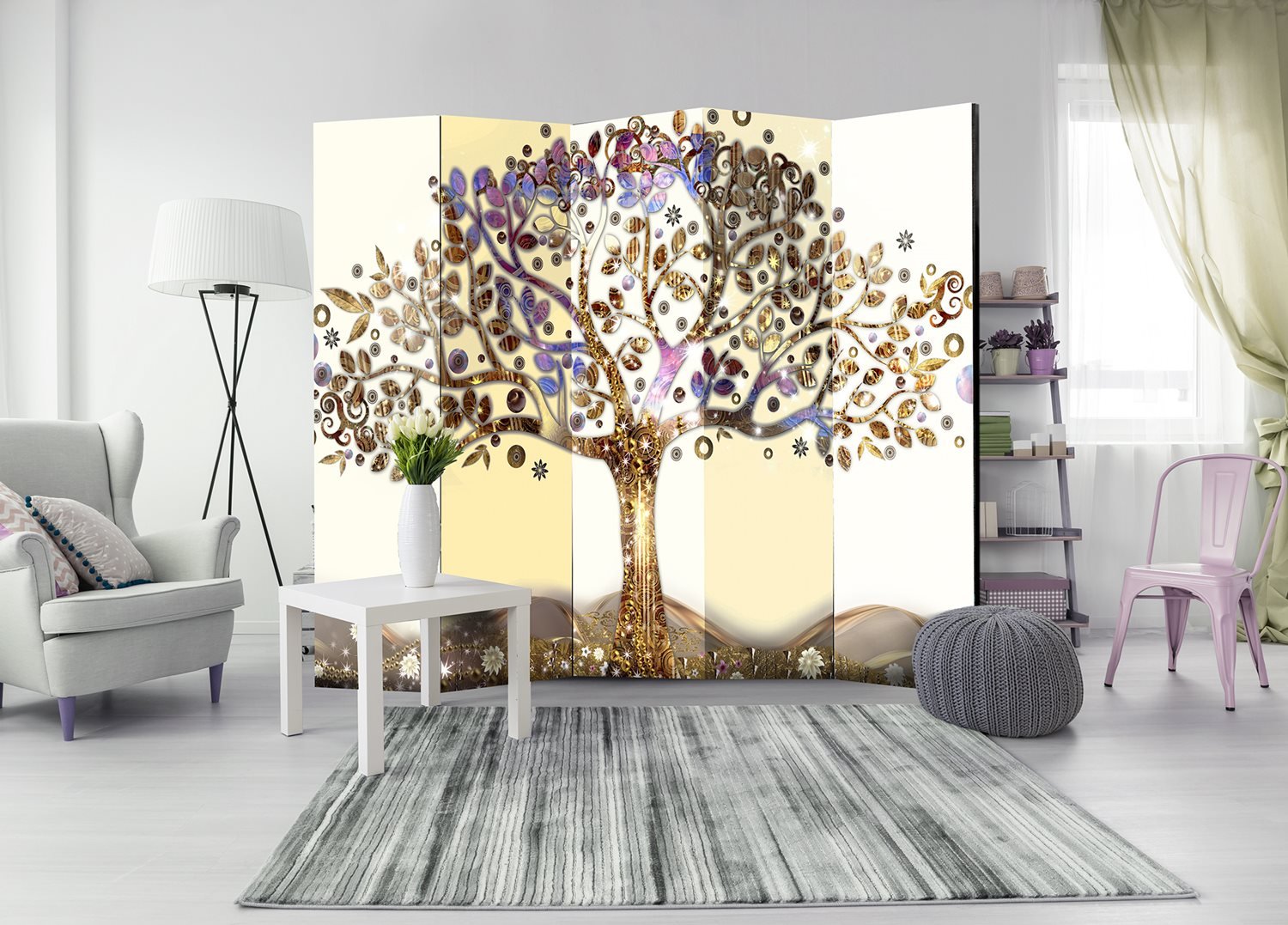 Διαχωριστικό με 5 τμήματα - Golden Tree II [Room Dividers] 225x172 φωτογραφία
