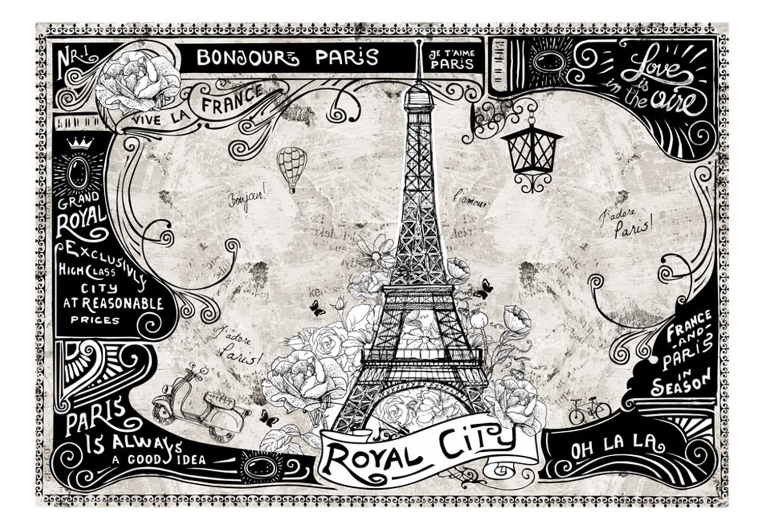 Φωτοταπετσαρία - Bonjour Paris 300x210 φωτογραφία