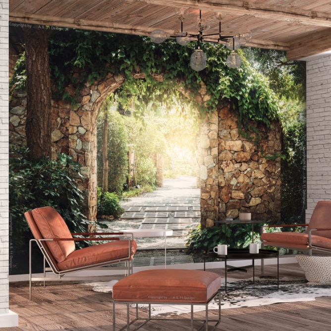 Αυτοκόλλητη φωτοταπετσαρία - Sunny Alley - 147x105 φωτογραφία