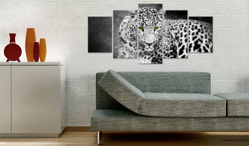 Πίνακας - Leopard - blackwhite - 200x100 φωτογραφία
