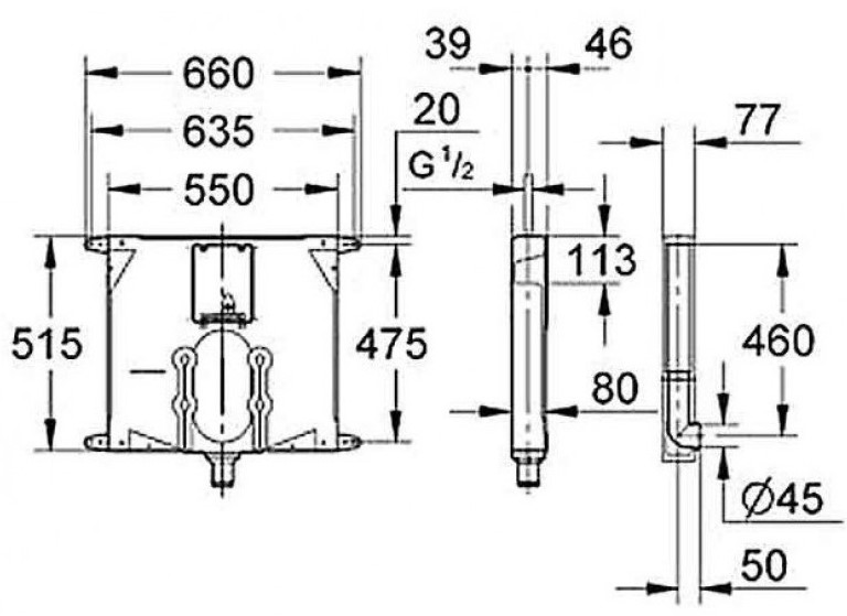 Καζανάκι εντοιχισμού Grohe Single Brick II φωτογραφία