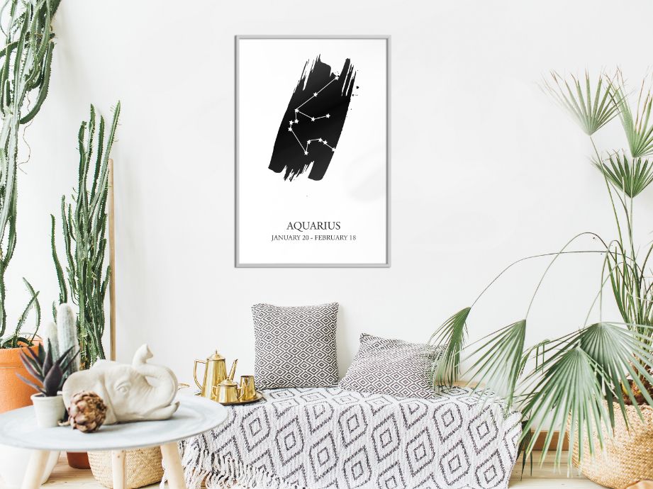 Αφίσα - Zodiac: Aquarius I - 30x45 - Χρυσό - Χωρίς πασπαρτού φωτογραφία