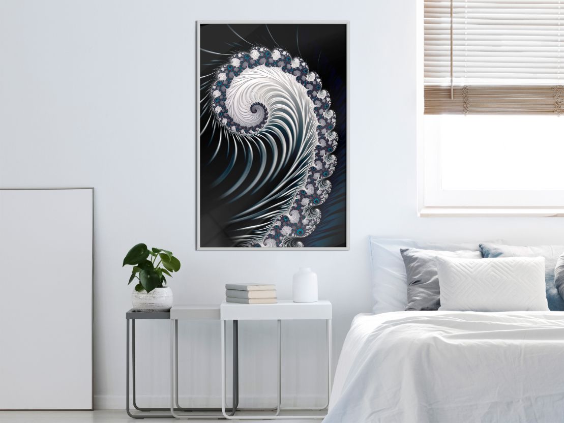 Αφίσα - Fractal Spiral (Negative) - 30x45 - Μαύρο - Χωρίς πασπαρτού φωτογραφία